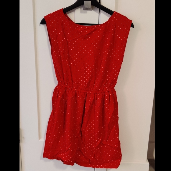 *SOLD* Twik slash neck red dress - Picture 2 of 3